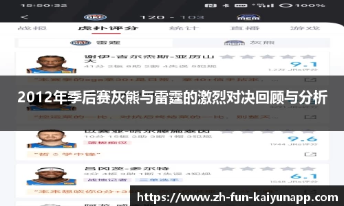 2012年季后赛灰熊与雷霆的激烈对决回顾与分析